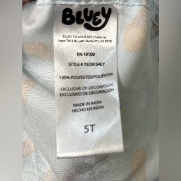 NWOT Girls Blue Bluey Dress | Size 5T - Picture 5 of 6